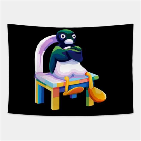 Angry Pingu Meme Pop Art Meme Tapestry Teepublic