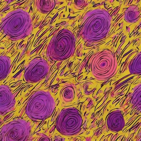 Premium Photo Abstract Violet Pink Scribbles On Yellow Background