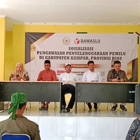 Sosialisasi Pengawasan Pemilu Di Perhentian Raja Kampar Di Taja