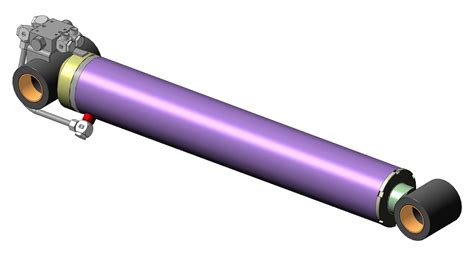 Гидроцилиндр (поршень 100, шток 70, ход 600) - Чертежи, 3D Модели ...