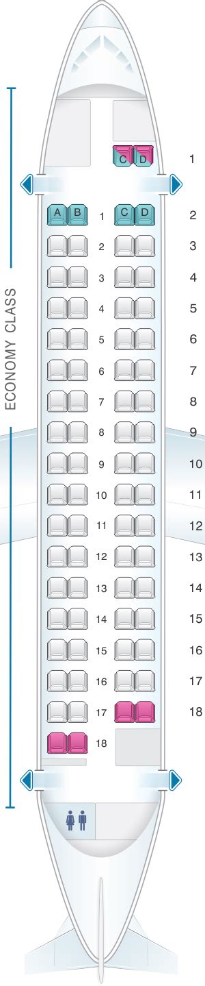 Seat Map Finnair Atr 72 212a Config 2 Seatmaestro