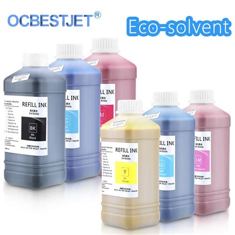 Tinta ecosolvente de 1000ml para impresora cabezal de impresión