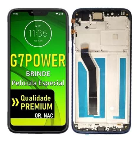 Tela Frontal Touch Display Aro Para Moto G7 Power Xt1955 Frete grátis