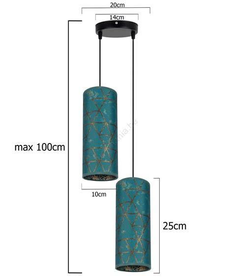 Suspension Filaire Avalo Xe W V Diam Cm Turquoise Dor