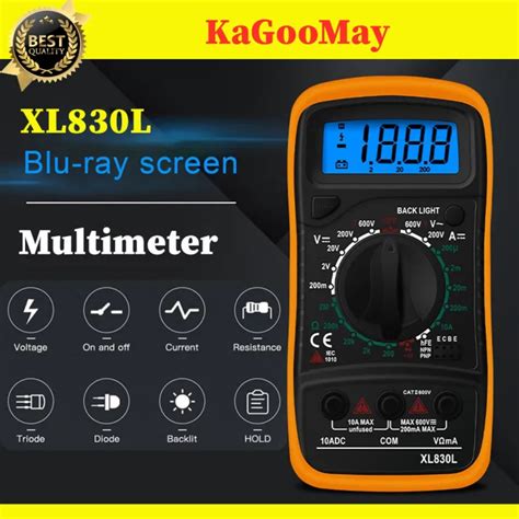 XL830L LCD Display Digital Multimeter Ammeter Voltmeter Ohmmeter