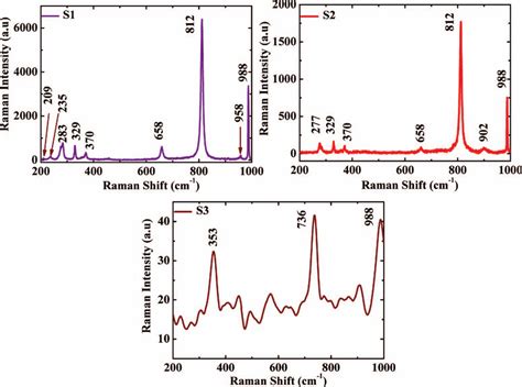 Raman Spectra Of Molybdenum Surface 300 O C S1 500 O C S2 And