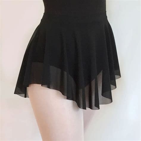 Dance Skirt Sheer Black Stretch Mesh Ballet Skirt Sab Style Royall