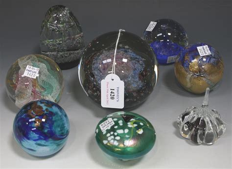 Two Caithness glass paperweights, 'Daydream' and 'Starlight', together ...