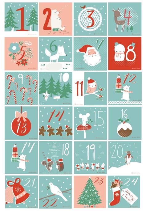 Advent Calendar Printable Template