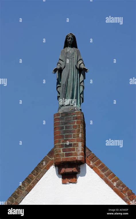 Statue of Mary Anglican Shrine of Our Lady of Walsingham Little Walsingham High Street Norfolk ...