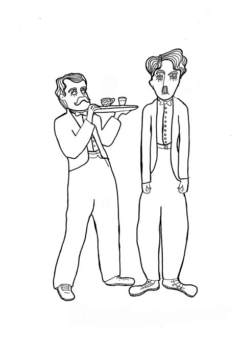 Charlie Chaplin Coloring Book For Adult On Behance