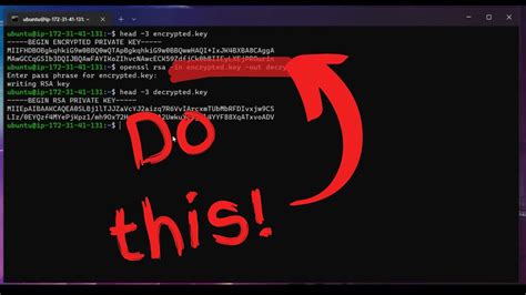 How To Decrypt Rsa Private Key Using Openssl Youtube