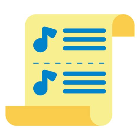 Music sheet Generic color fill icon