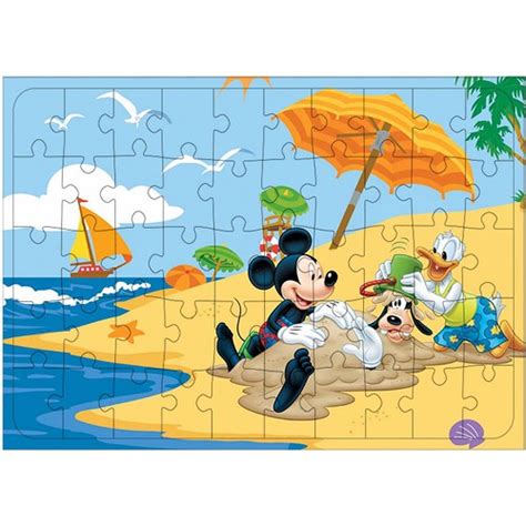 Tablomega Ah Ap Mdf Puzzle Yapboz Mickey Mouse Plaj Par A Fiyat