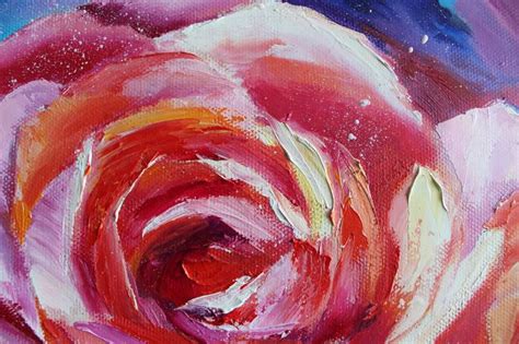 Space Rose Painting By Marina Lesina Saatchi Art