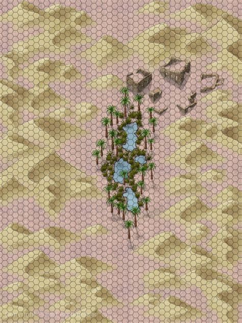 Desert Oasis Battle Map 1 | Planet Archipelago