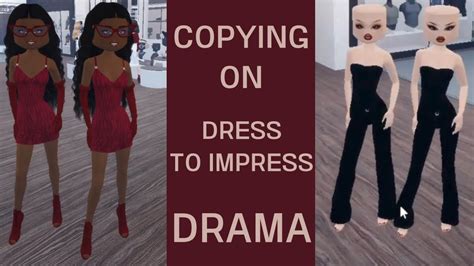 Roblox Dress To Impress Copying Players Outfits Drama Youtube