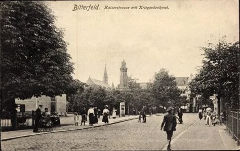 Cartolina Bitterfeld In Sassonia Anhalt Kaiserstra E Monumento Ai