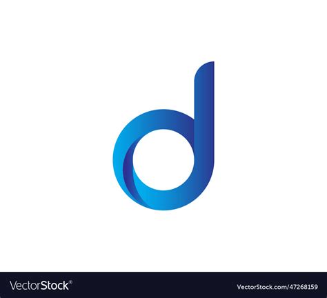 3d d letter logo design template Royalty Free Vector Image