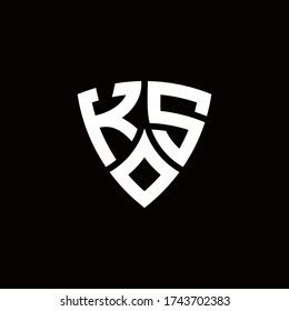 Ks Monogram Logo Modern Shield Style Stock Vector Royalty Free