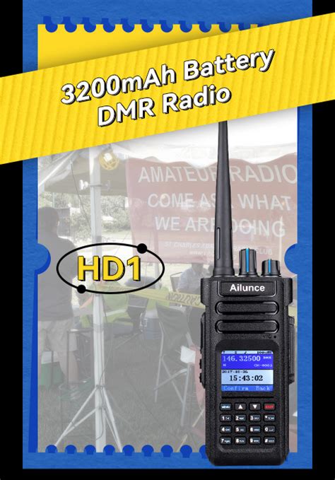 Retevis Ailunce HD1 10W DMR Amateur Radio GPS Dual Band Digital Two