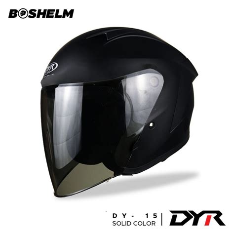 Jual Boshelm Helm Dyr Dy Solid Helm Half Face Sni Shopee Indonesia