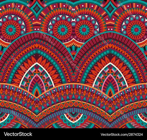 Tribal Ethnic Background Seamless Pattern Vector Image