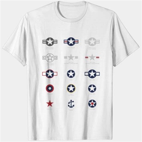 U S Military National Aircraft Roundels From 1916 T Shirt Sold By Demographic Magda Sku