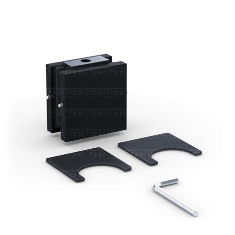 IGT Patch Wall Mount Bracket Matte Black IGT Glass Hardware