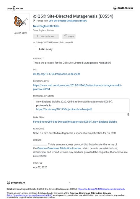 Pdf Q Site Directed Mutagenesis E V