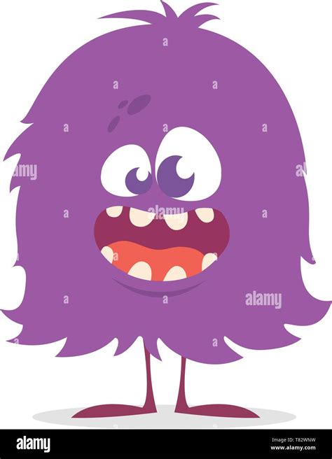 Cute Cartoon Monster Gremlin Or Troll Smiling Vector Illustration Of