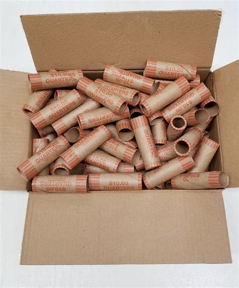 160 Rolls Preformed Coin Wrappers Paper Tubes for QUARTERS holds Dollar 10 Each NEW - Etsy Norway