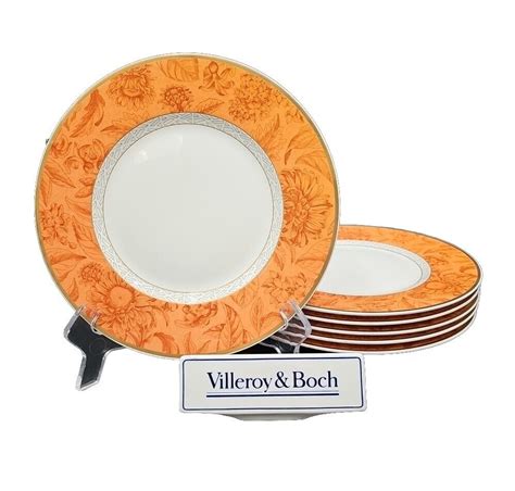 Villeroy Boch Kimono Kutani Set Accent Salad Plates Excellent Bone