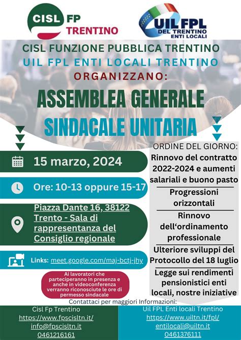 Assemblea Generale Sindacale Unitaria Cisl Uil Cisl Funzione