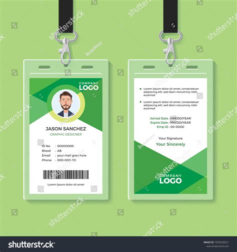 11,509 Staff Id Card Design Images, Stock Photos, 3D objects, & Vectors ...