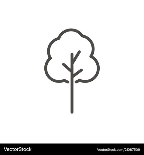 Tree Icon Line Symbol Royalty Free Vector Image