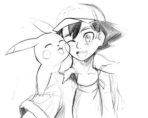 Ash Ketchum and Pikachu by MythsterArt on DeviantArt