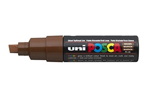 Snapklik Uni Posca Marker PC 8K Paint Glass Pen Broad Chisel Tip