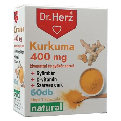 2169 Ft Dr Herz Kurkuma 400 mg kapszula 60db EgészségPláza Budapest