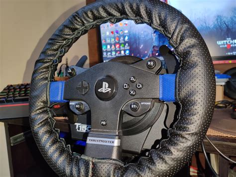 I used cheap 5$ DIY steering wheel cover for my T150 pro. : r/simracing