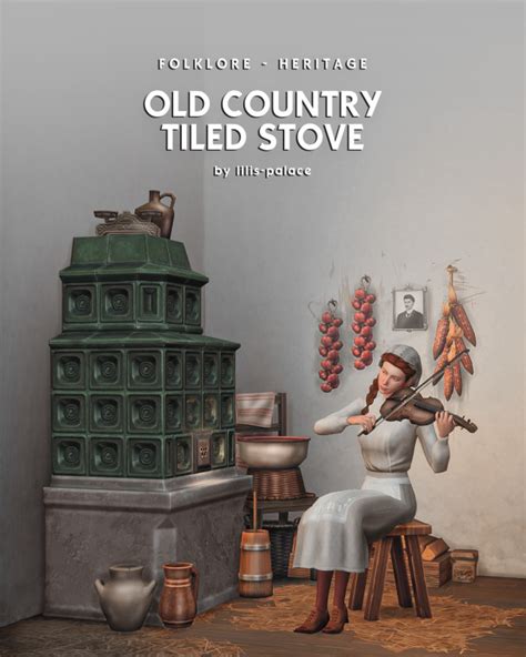🎅🛷 Folklore Heritage Old Coutry Tiled Stove Free Lilis Palace
