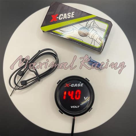 Voltmeter Mini Bulat Pengukur Aki Listrik Digital Waterpoof Xcase Motor