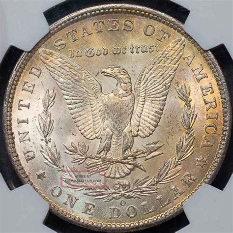 1885 O Ngc Ms64 Morgan Toned Rainbow