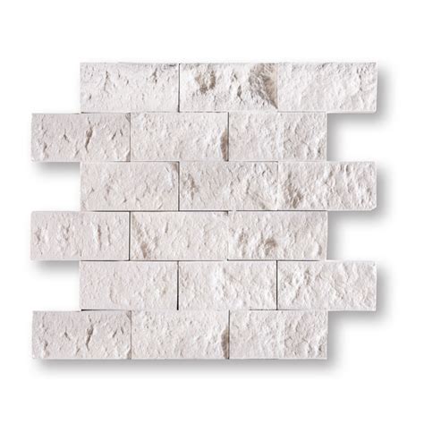 Vanilla Split Face Travertine Mosaic X Faber Cnk Stone