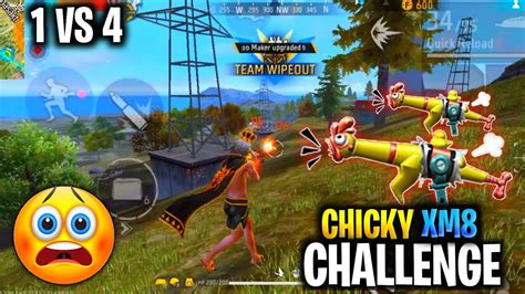 Chicky Xm8 Gun Challenge 😨 Solo Vs Squad Only Xm8 Challenge 🥵 Youtube