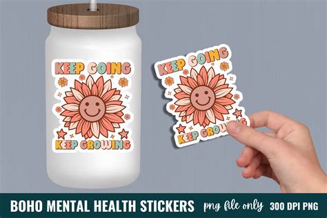 Retro Mental Health Sticker Graphic By Craftart · Creative Fabrica