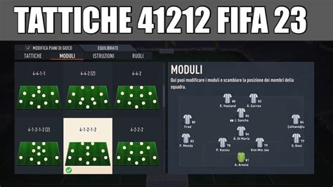 LE MIGLIORI TATTICHE PER IL 41212 TATTICHE 41212 FIFA 23 TATTICHE