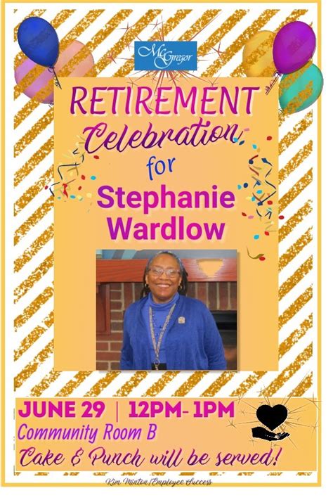 Retirement Stephanie Wardlow Mcgregor