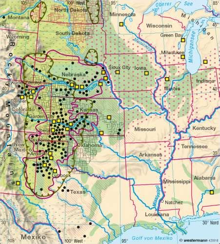 Diercke Weltatlas Kartenansicht Great Plains Landnutzung