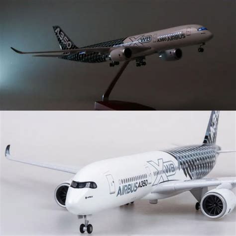 Airbus A350 Xwb High Quality 49cm Aircraft Model With Led Cockpit And Cabin Lights Th